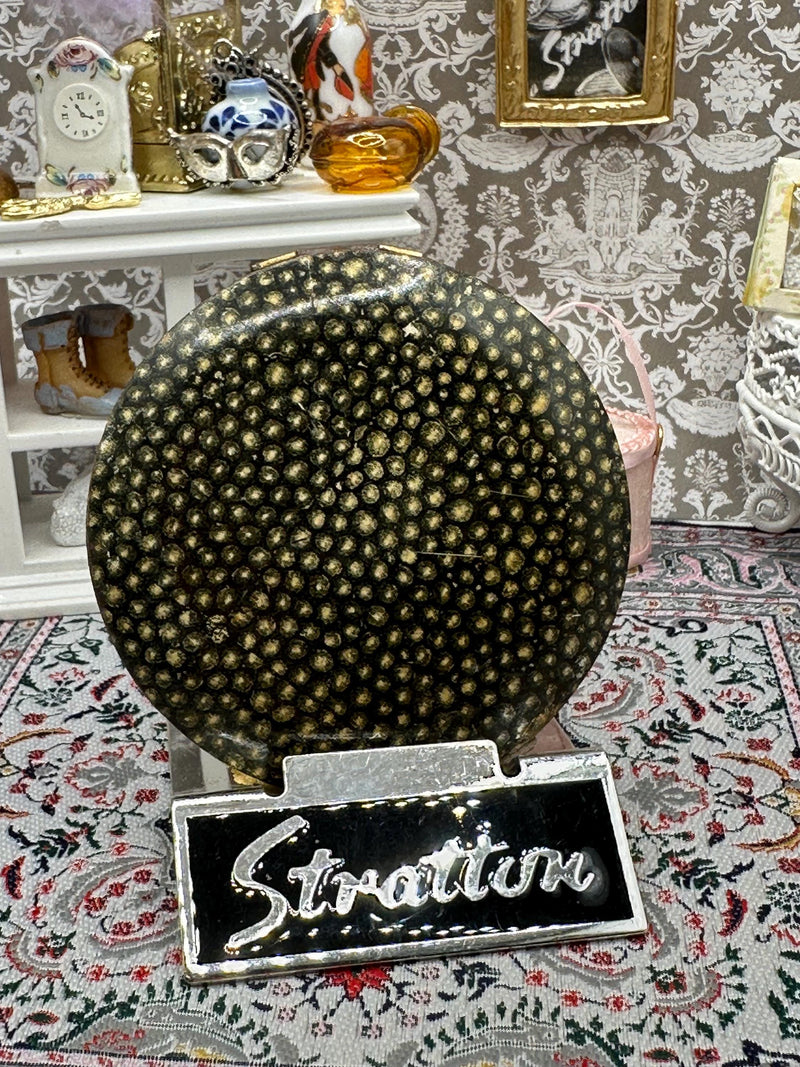 Rare 1930s Stratton faux shagreen powder compact