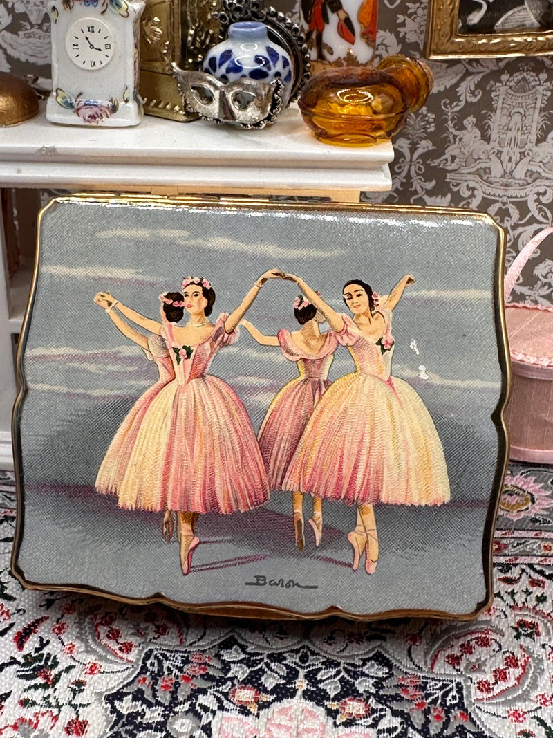 Vintage Stratton Baron musical powder compact