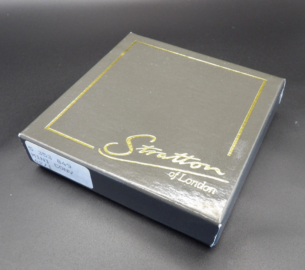 Vintage Stratton Butterfly Powder Compact: Gold-Tone Finish, Original Box