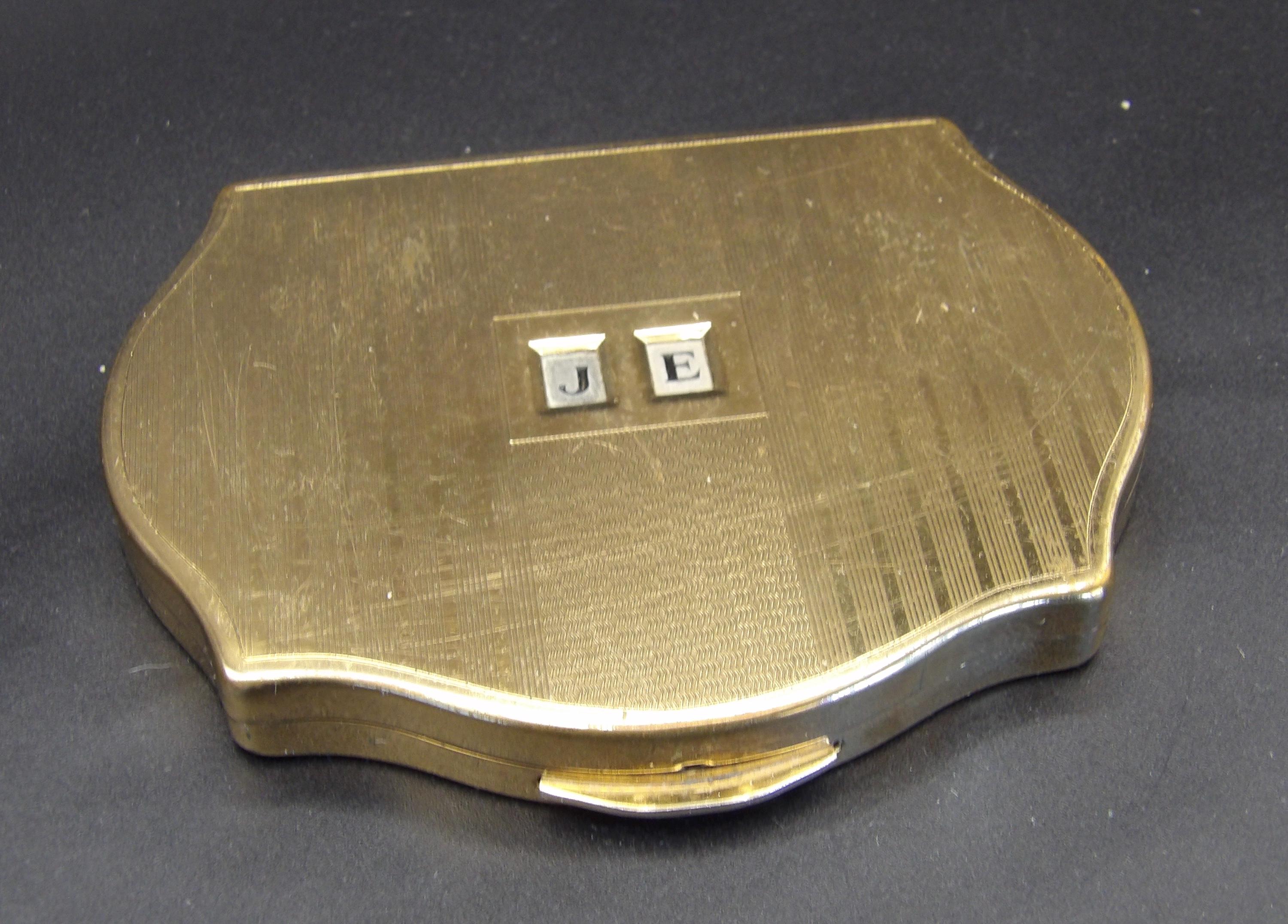 Vintage Stratton Regency Initial Powder Compact - Classic Gold Tone Initials can be changed