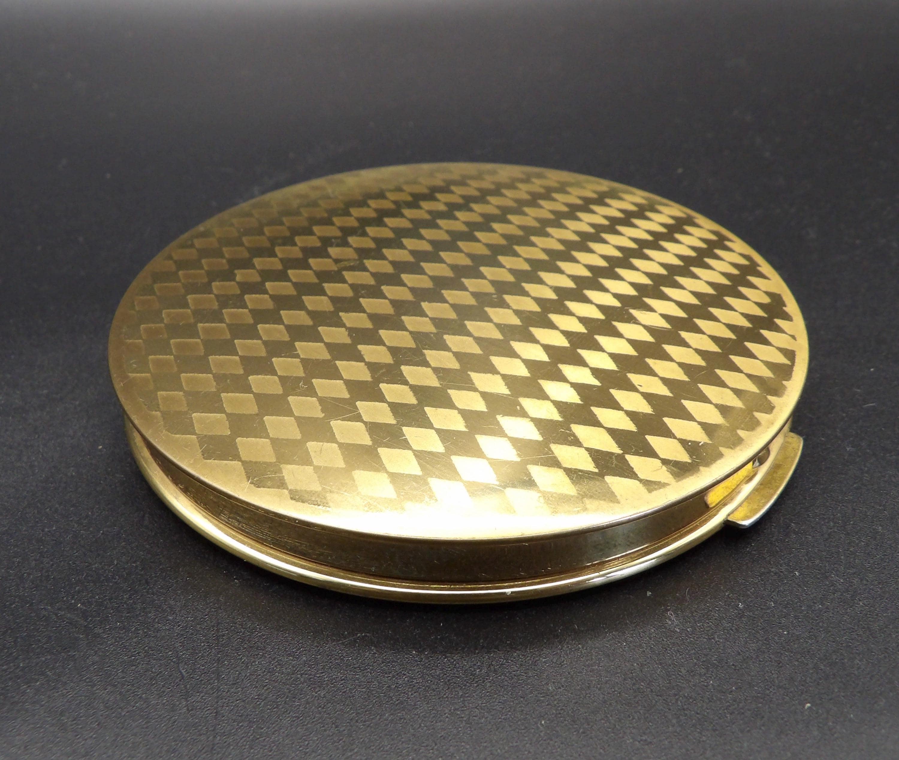 Classic Stratton Gold Guilloché Powder Compact – Original Instructions, Mid-Century British