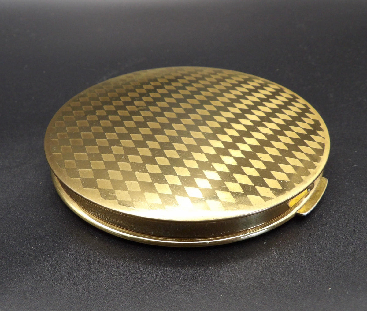 Classic Stratton Gold Guilloché Powder Compact – Original Instructions, Mid-Century British