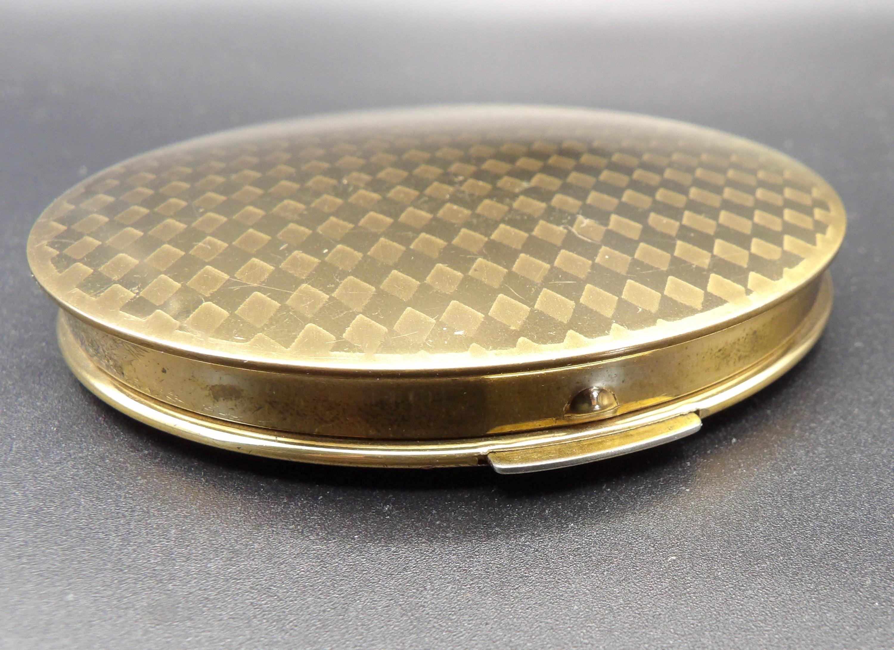 Classic Stratton Gold Guilloché Powder Compact – Original Instructions, Mid-Century British