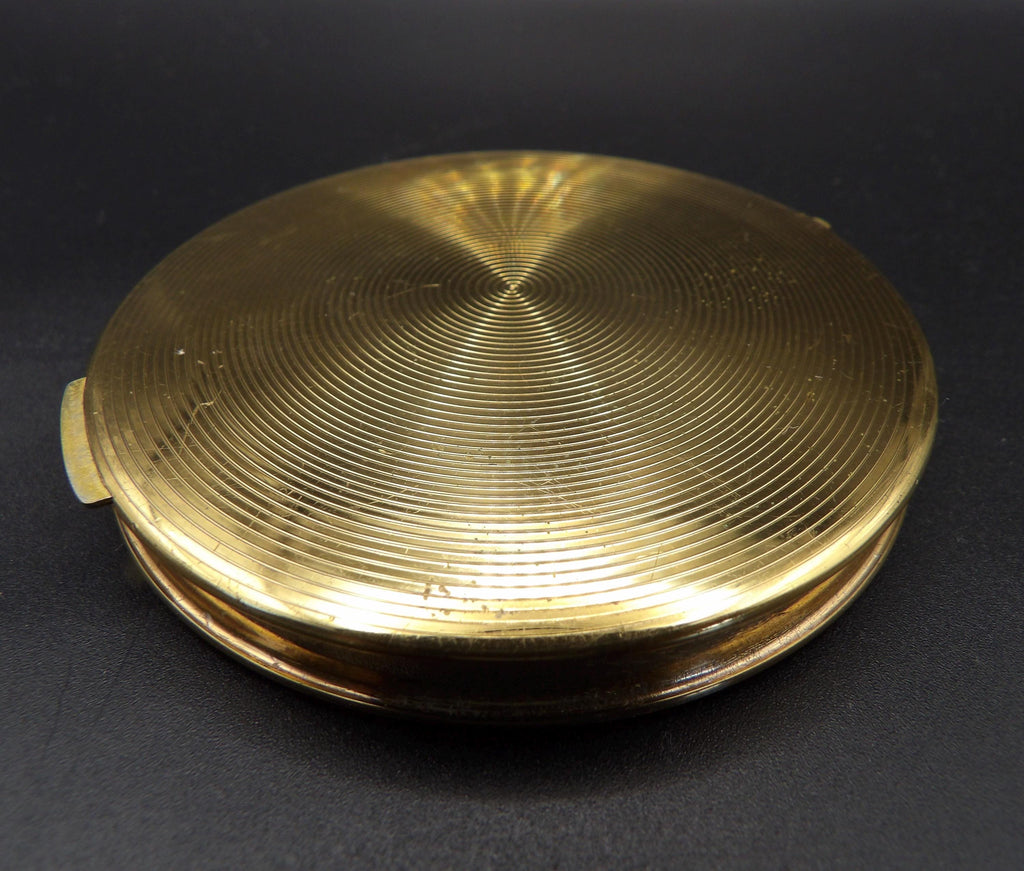 Classic Stratton Gold Guilloché Powder Compact – Original Instructions, Mid-Century British