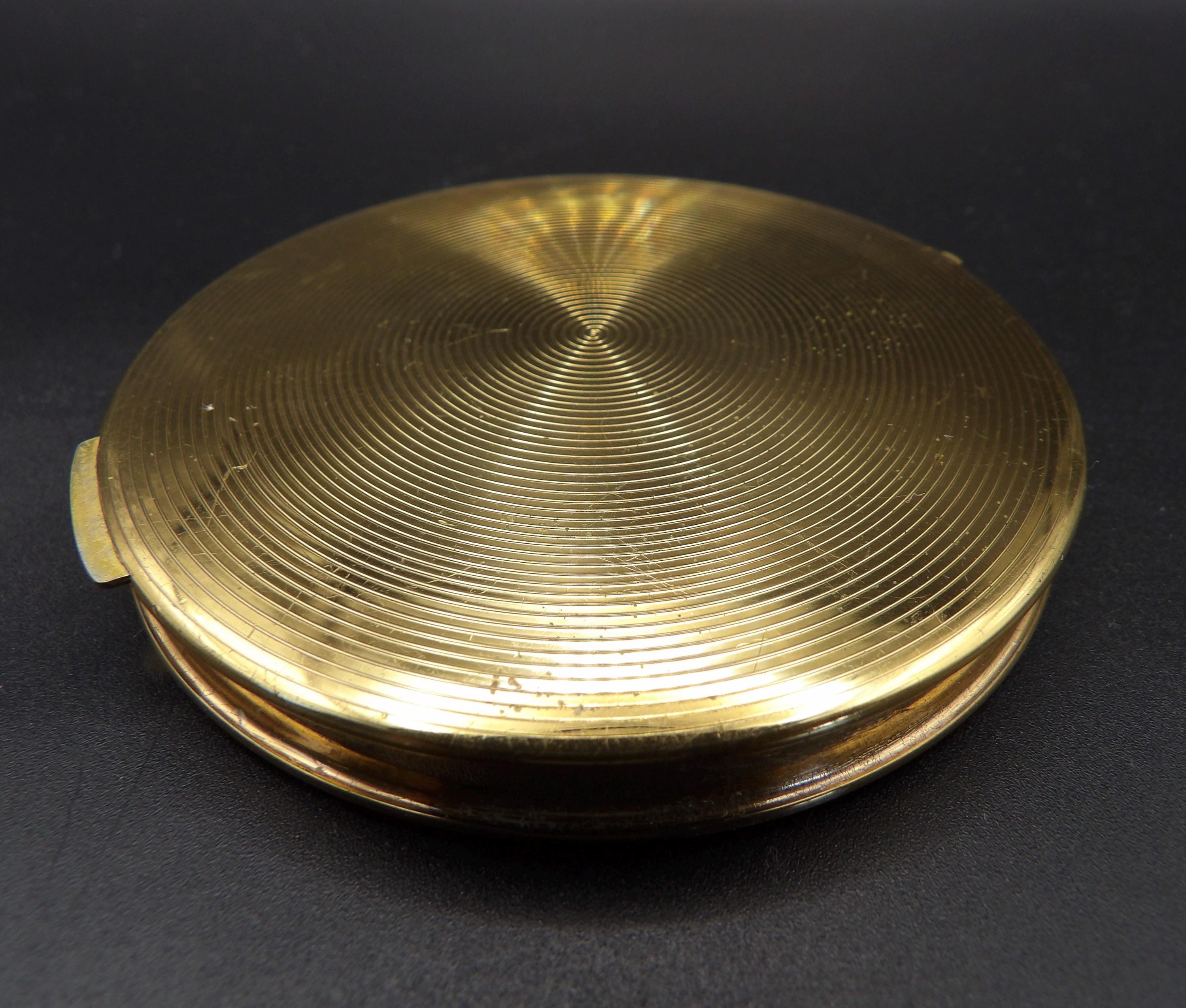 Classic Stratton Gold Guilloché Powder Compact – Original Instructions, Mid-Century British