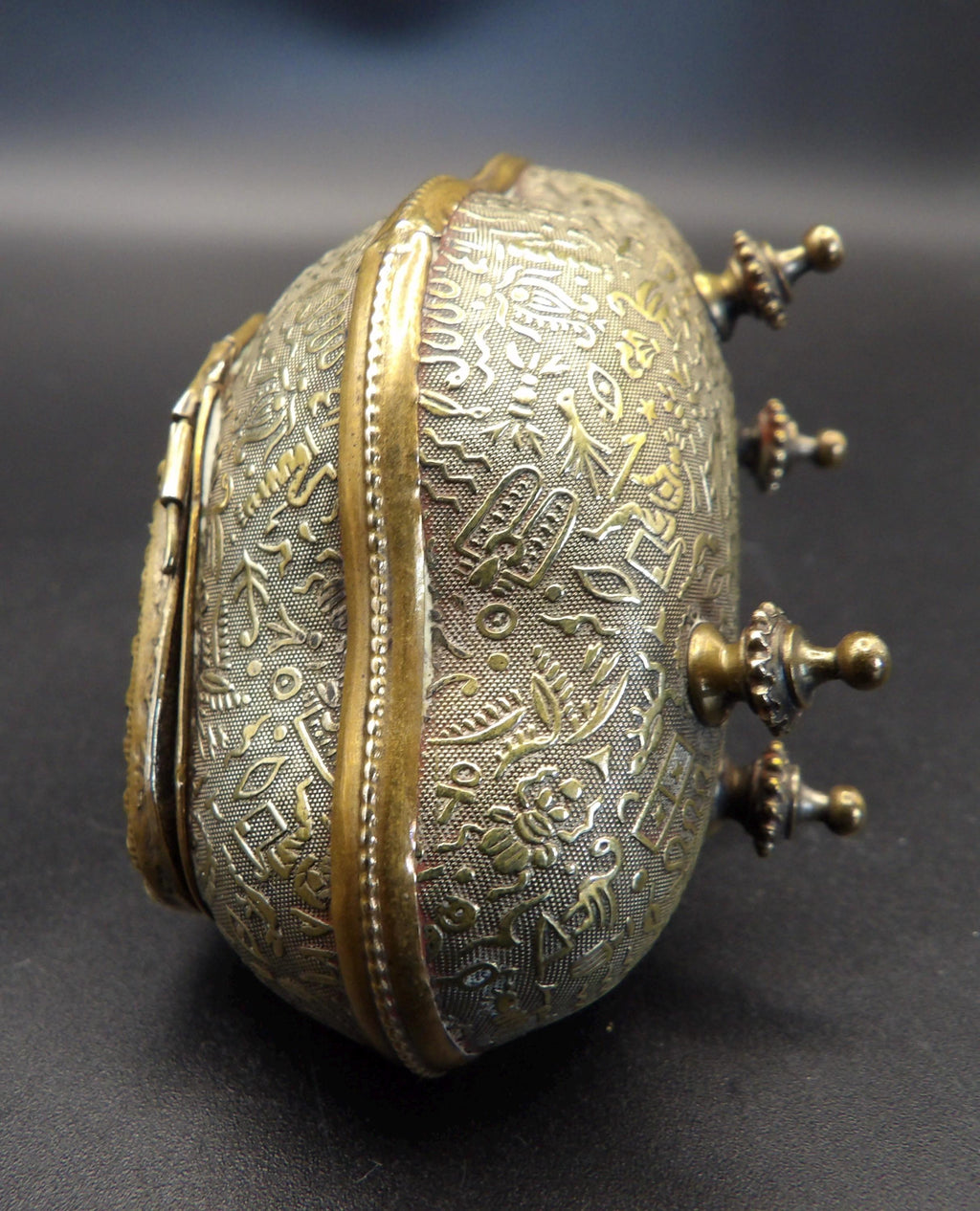 Exquisite 19th Century French Egyptian Revival Gilt Ormolu Vitrine Jewellery Casket Trinket Box
