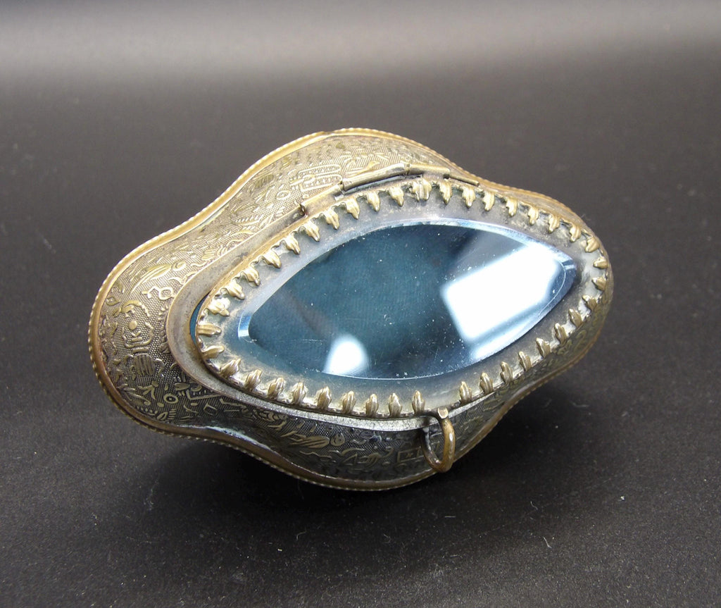 Exquisite 19th Century French Egyptian Revival Gilt Ormolu Vitrine Jewellery Casket Trinket Box