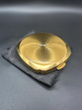 Vintage Kigu Powder Compact: Gold Guilloché Starburst, Original Pouch