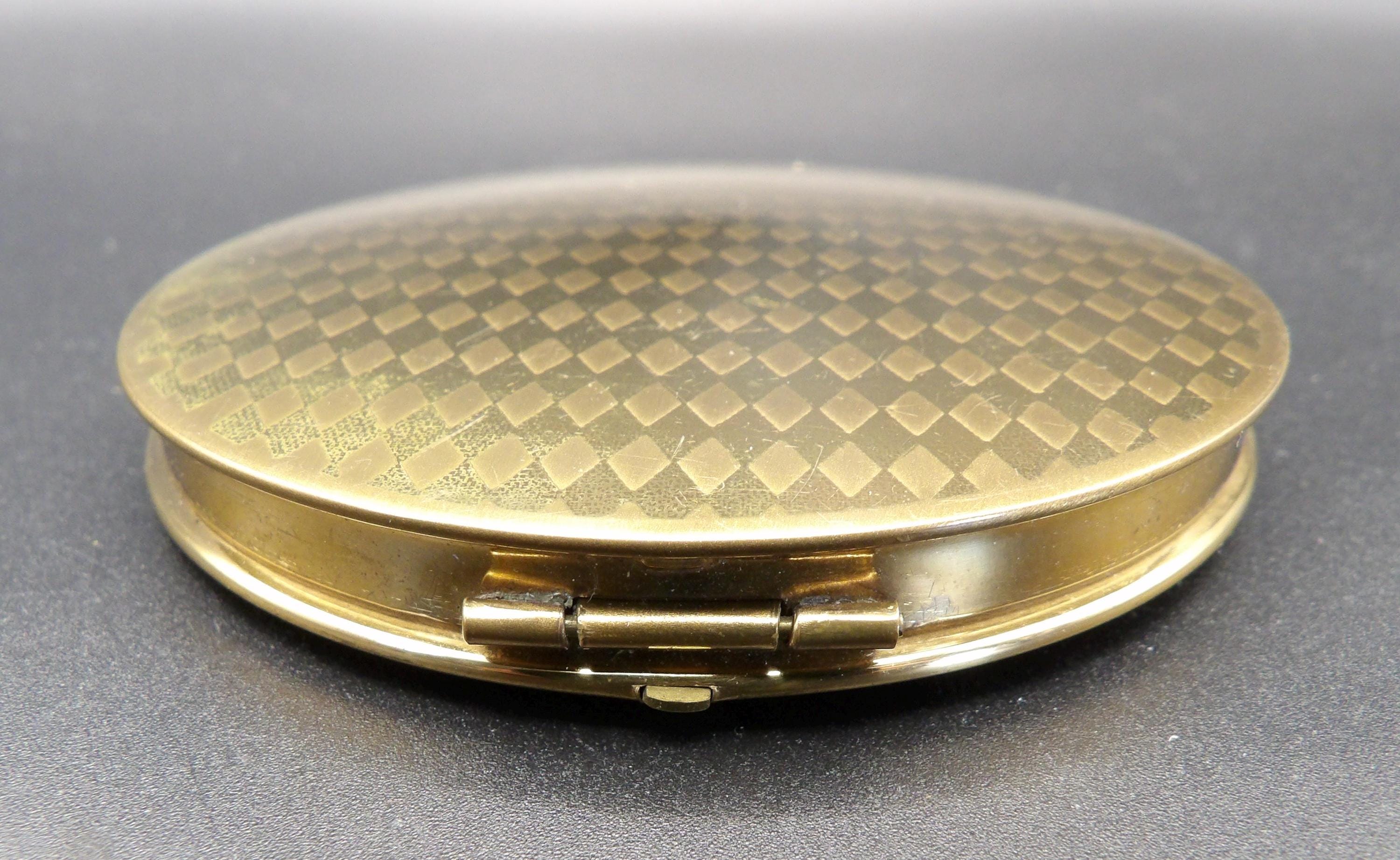 Classic Stratton Gold Guilloché Powder Compact – Original Instructions, Mid-Century British