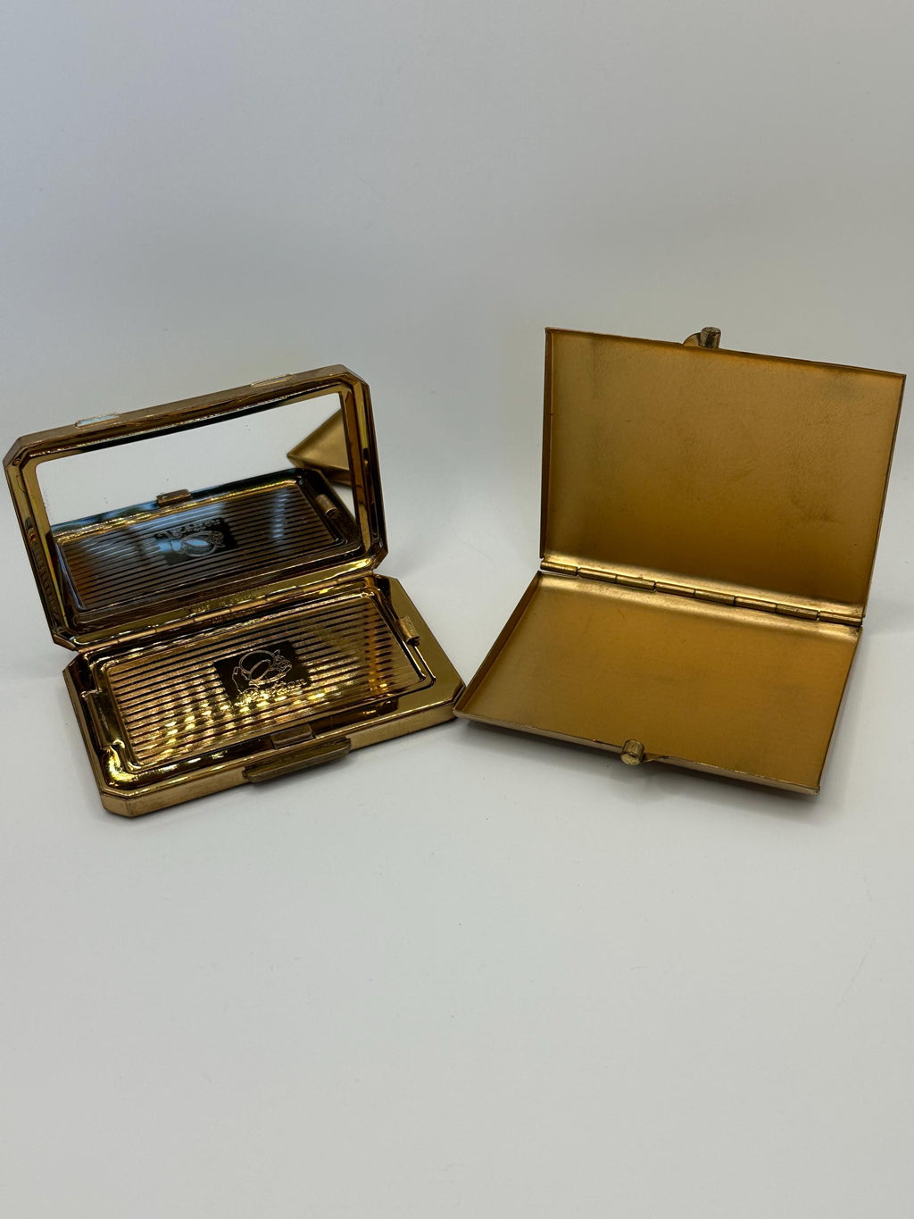 Vintage Stratton Evening Bag Set: Art Deco Floral Vanity Case, England