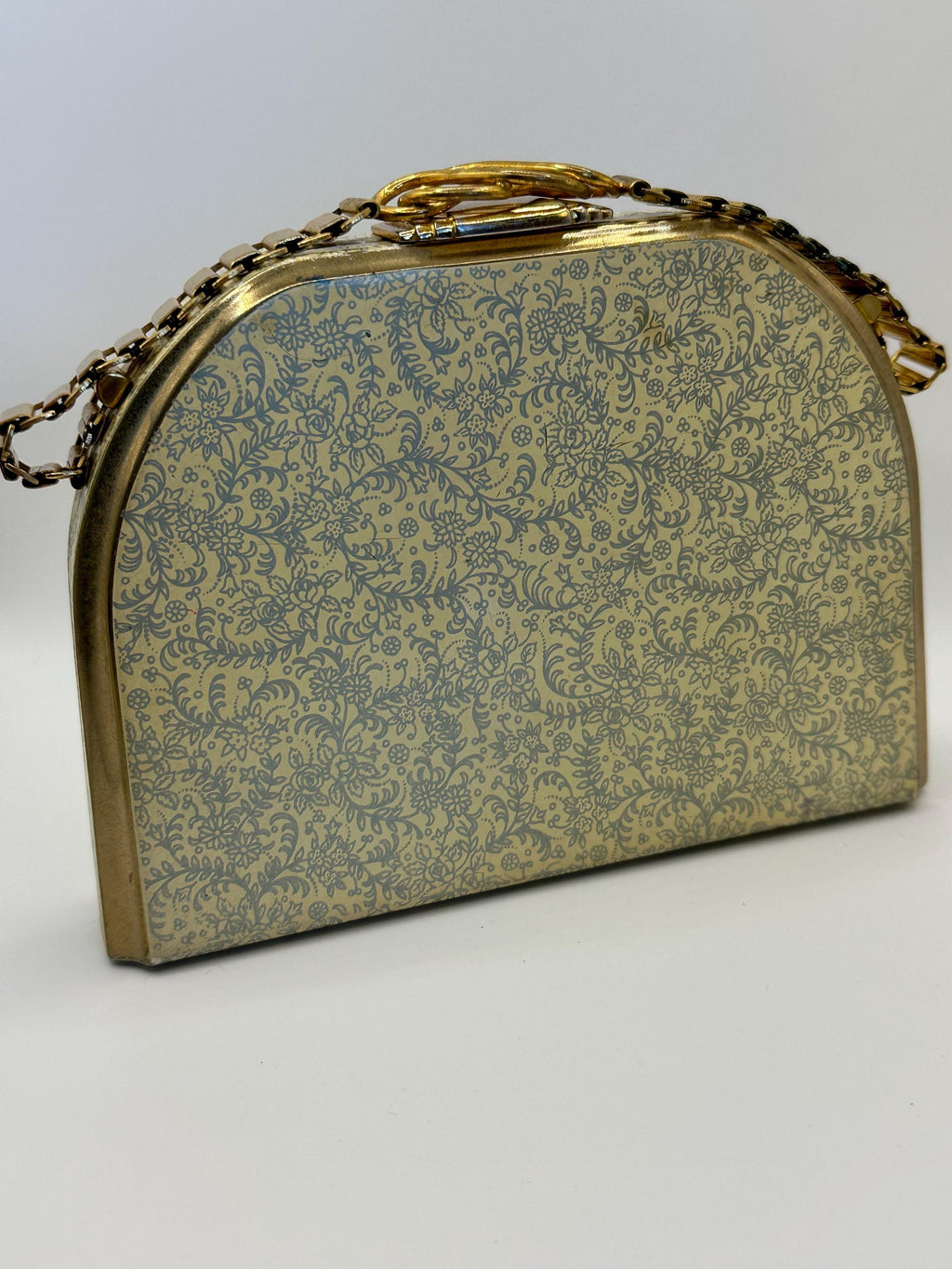 Vintage Stratton Evening Bag Set: Art Deco Floral Vanity Case, England