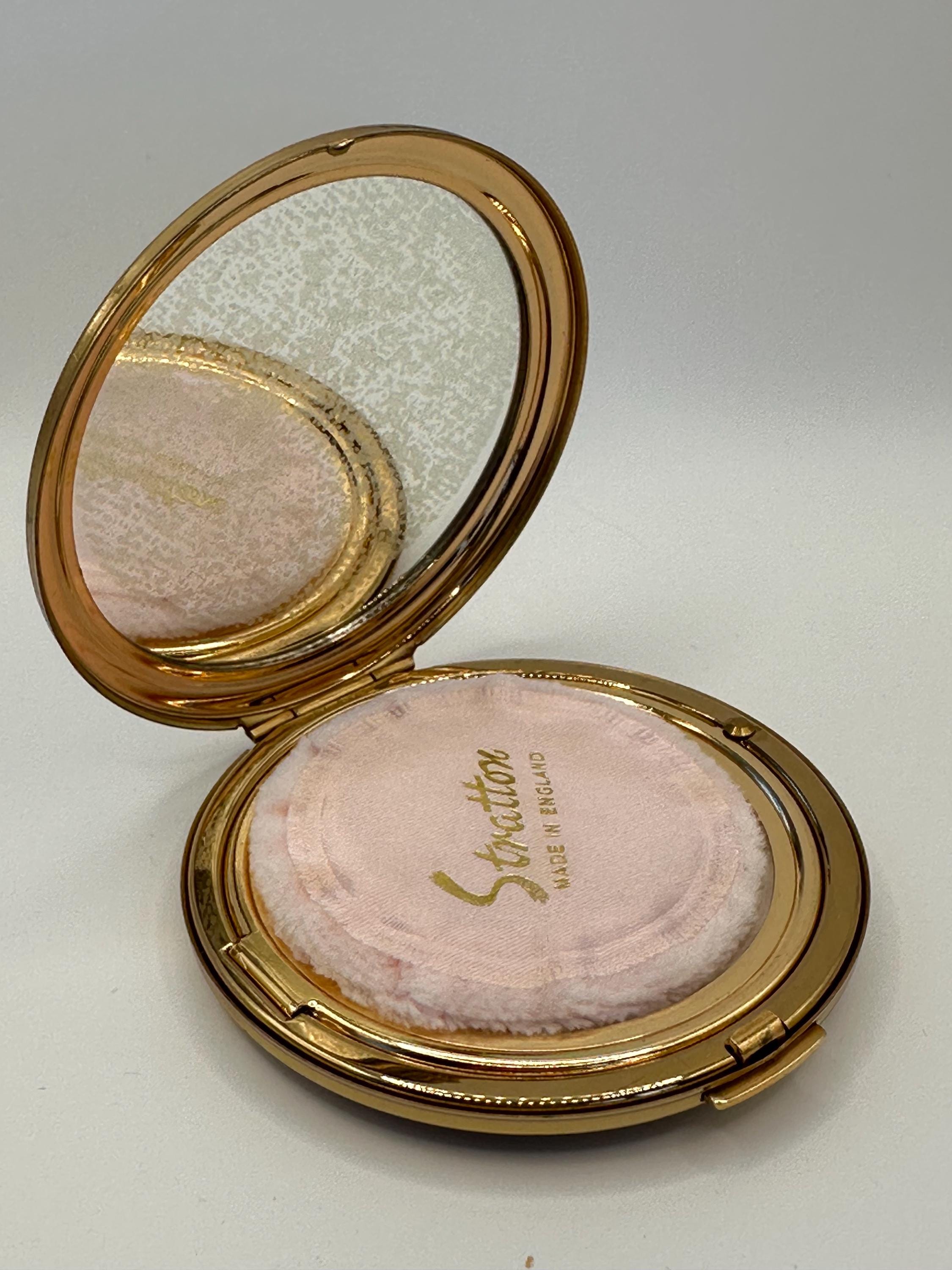 Vintage Liberty of London Stratton Powder Compact: St George Clock, Original Box