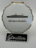 Vintage Stratton QE2 Powder Compact - Gold-Tone Enamel, Boxed, c.1970s