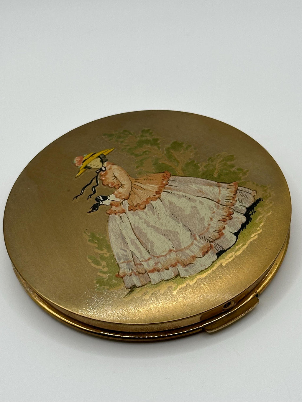 Vintage Stratton Powder Compact – Regency Lady Design, Made in England