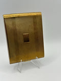 Vintage Zenette Powder Compact – Gold Tone Textured, Rectangular, Made in England (8 x 6cm)