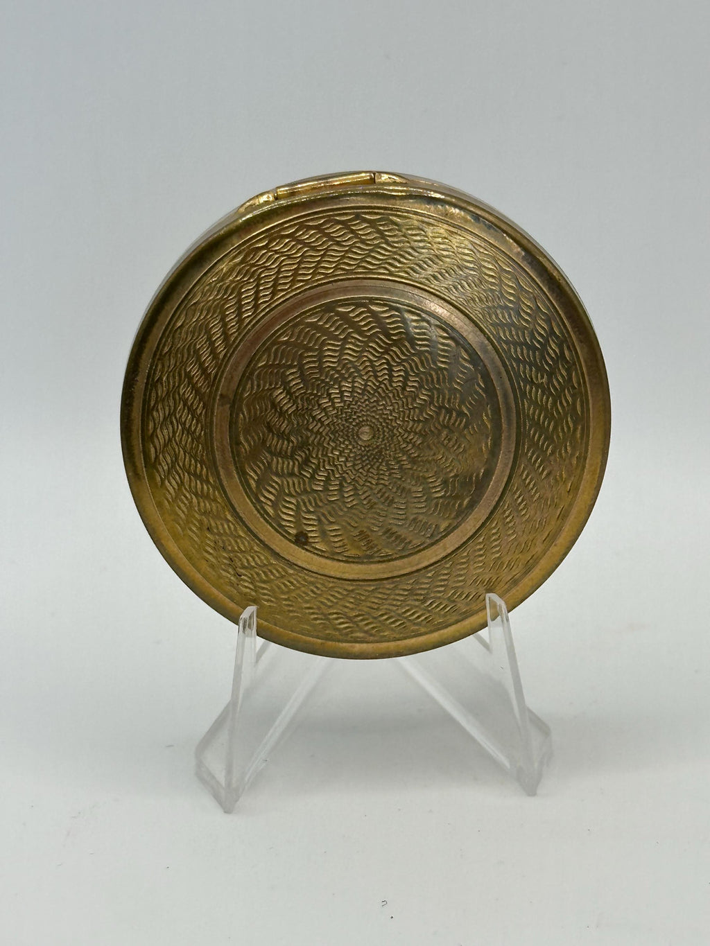 Vintage Kirkwall Souvenir Powder Compact – Marbled Enamel, Crest, with Rachel Puff (5.5cm)