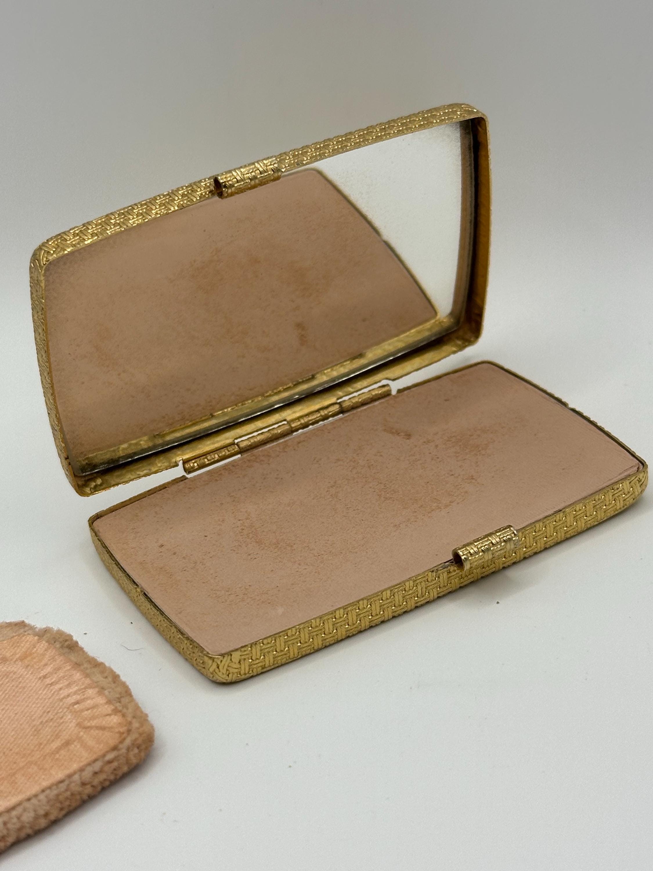 Vintage Lancôme Maquifinish Powder Compact – Gold Tone