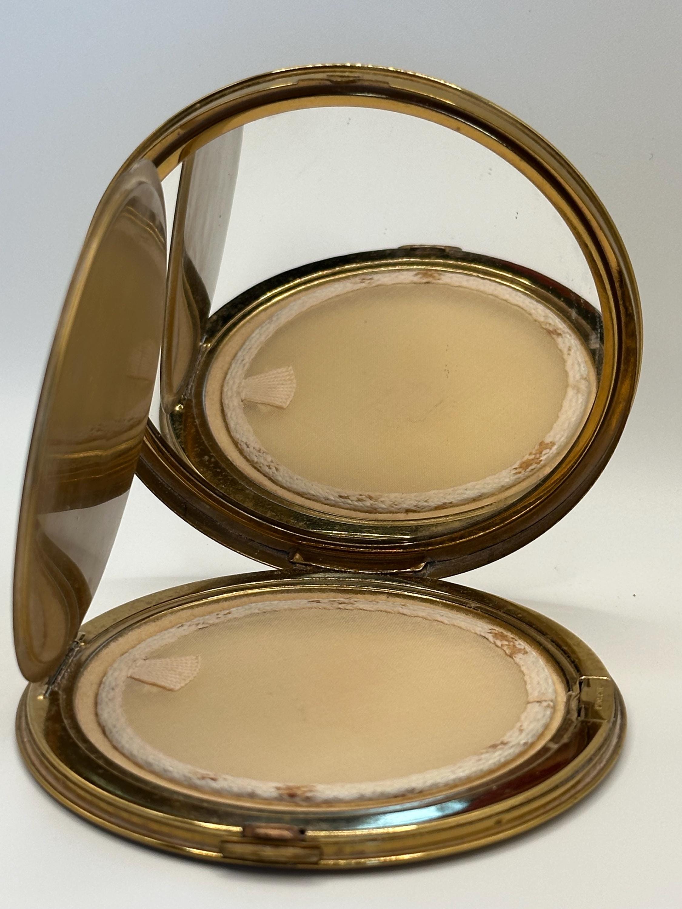 Vintage Vogue Vanities Persian Design Powder Compact – 10cm, Boxed with Original Pouch