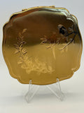 Vintage Melissa Gold-Tone Powder Compact – Birds & Floral Engraving