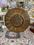 Vintage Ornate Gold-Tone Powder Compact – 9cm, Filigree Design