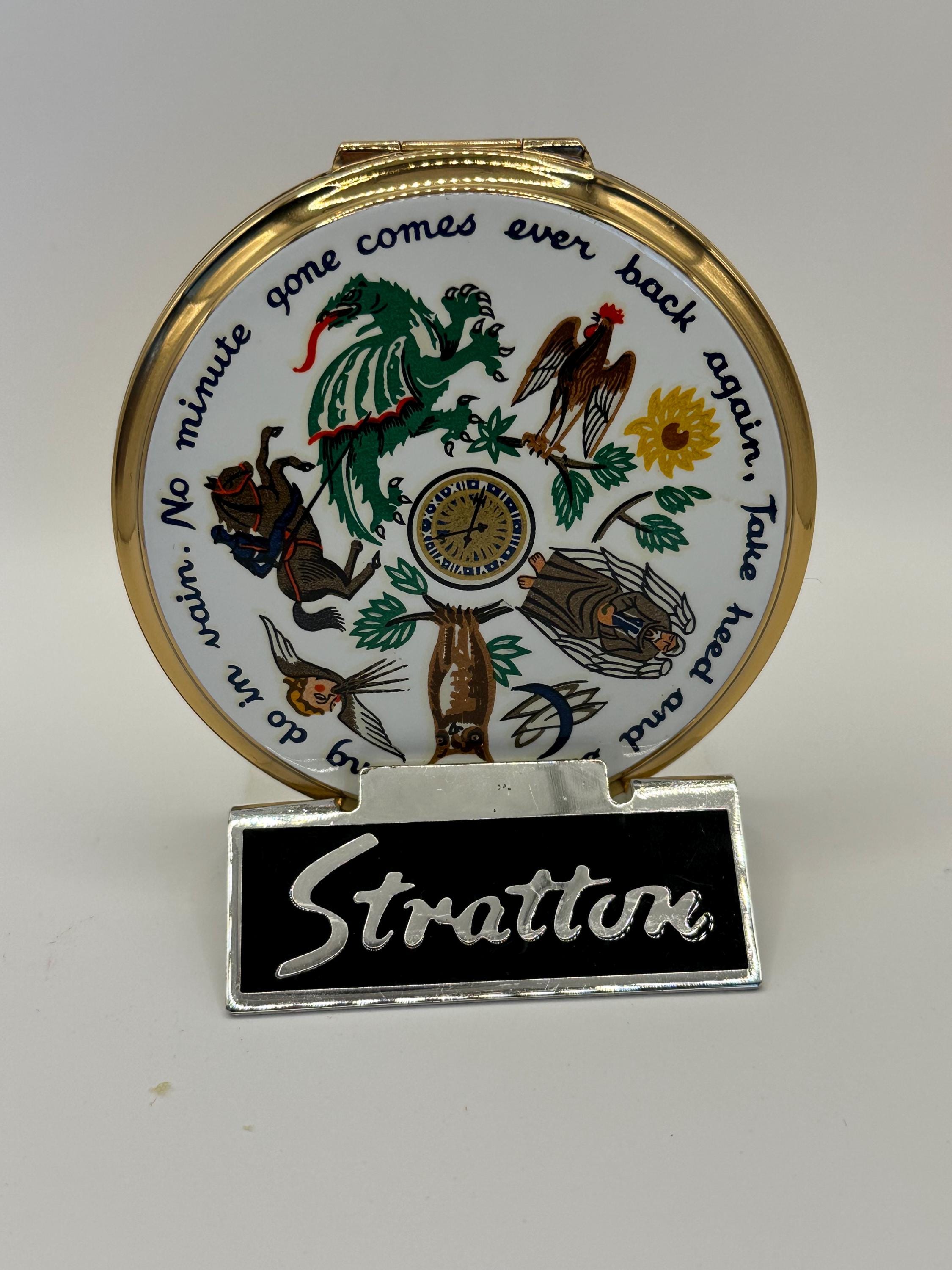 Vintage Liberty of London Stratton Powder Compact: St George Clock, Original Box