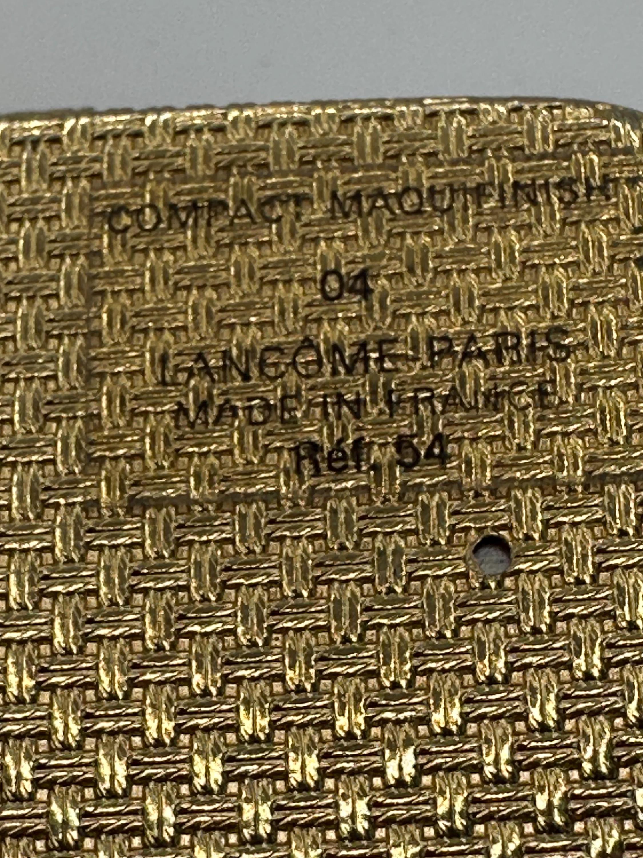 Vintage Lancôme Maquifinish Powder Compact – Gold Tone