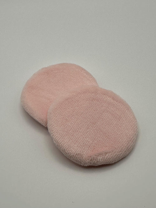 Pack of 2 Replacement powder puffs for Stratton, Kigu powder compacts 6cm to 7.5cm