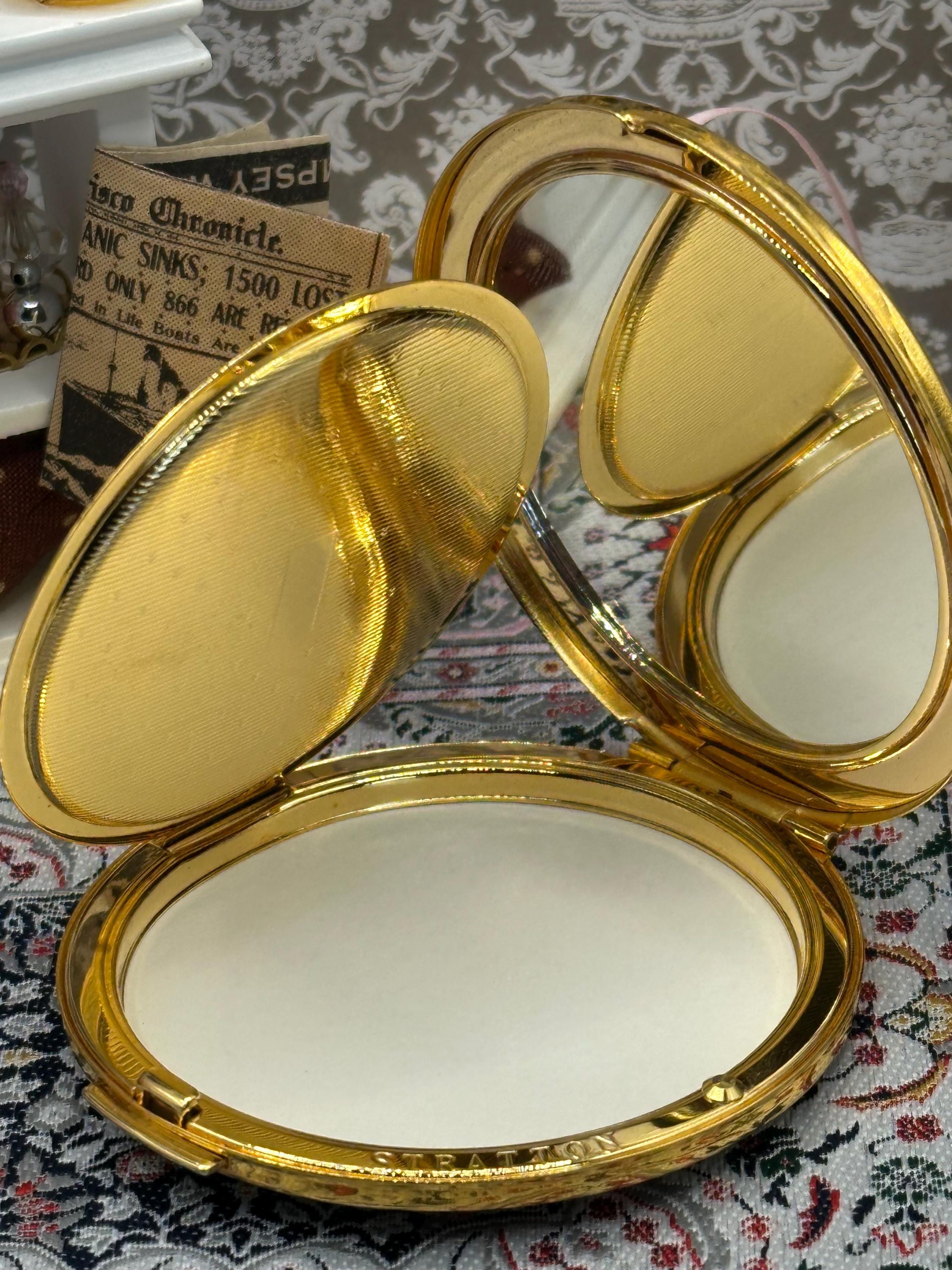 Vintage Stratton Gold Powder Compact – 7cm Unused, Collectible Makeup Accessory
