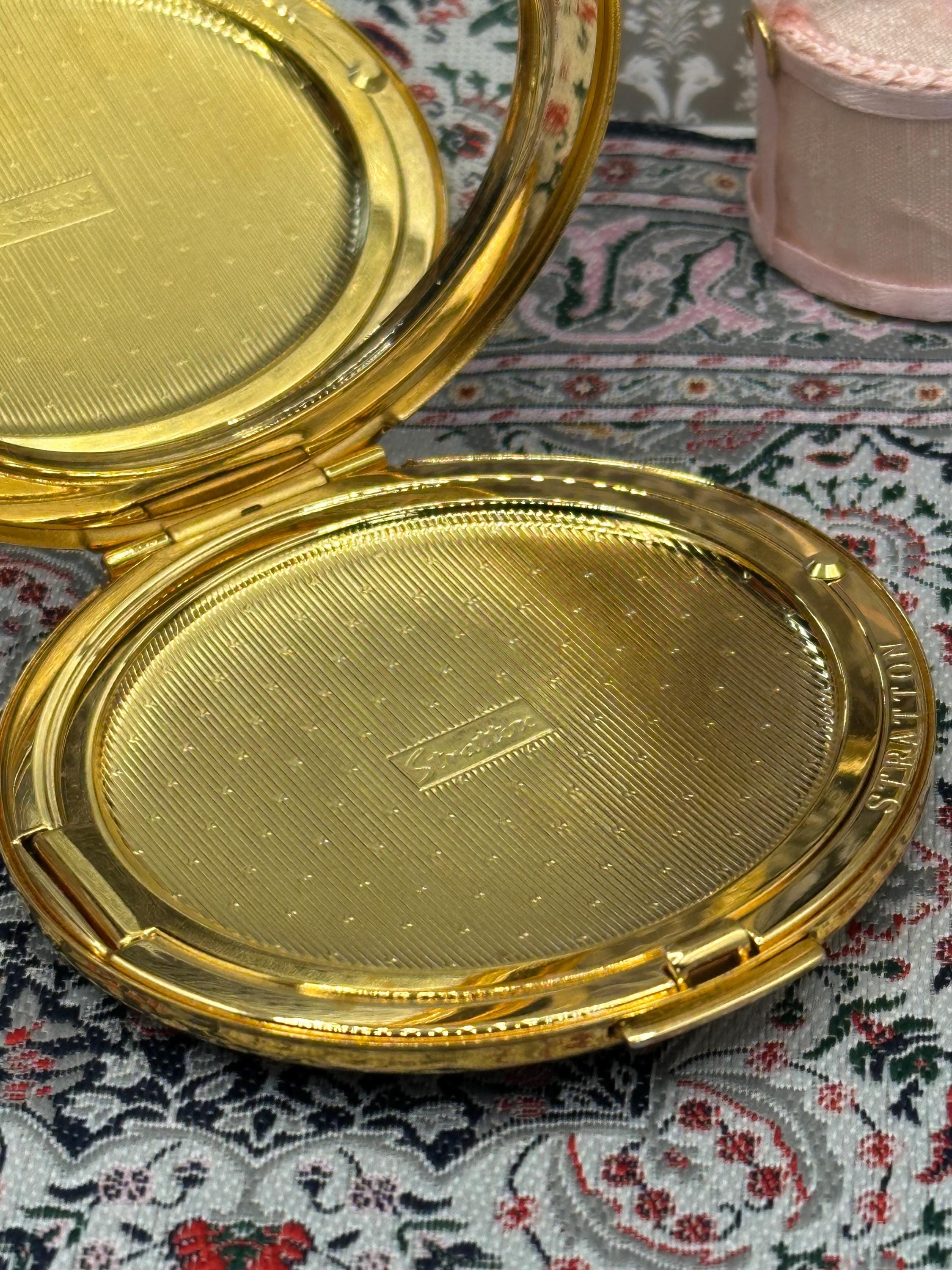 Vintage Stratton Gold Powder Compact – 7cm Unused, Collectible Makeup Accessory