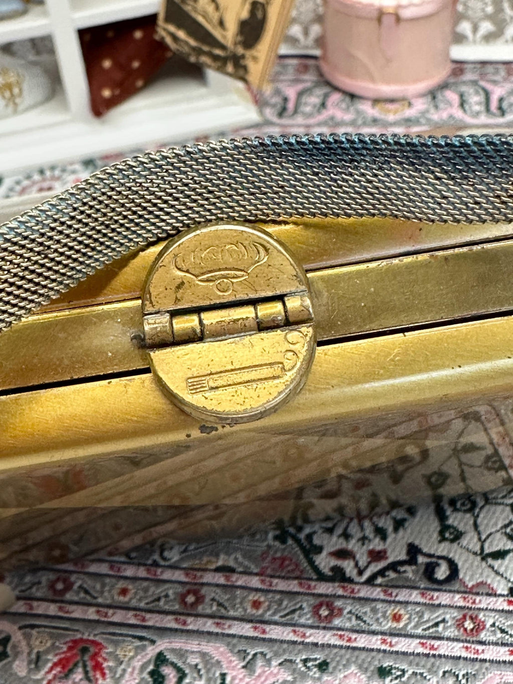 Vintage 1940s Art Deco Minaudière | L.S. Mayer Burlington Party Case with Silk Purse