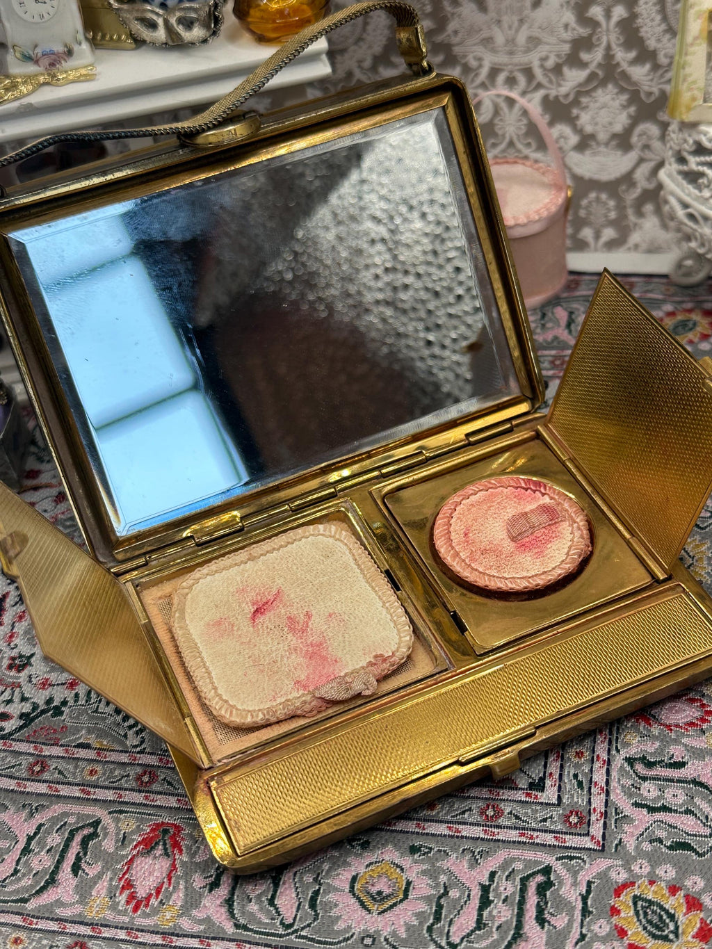 Vintage 1940s Art Deco Minaudière | L.S. Mayer Burlington Party Case with Silk Purse