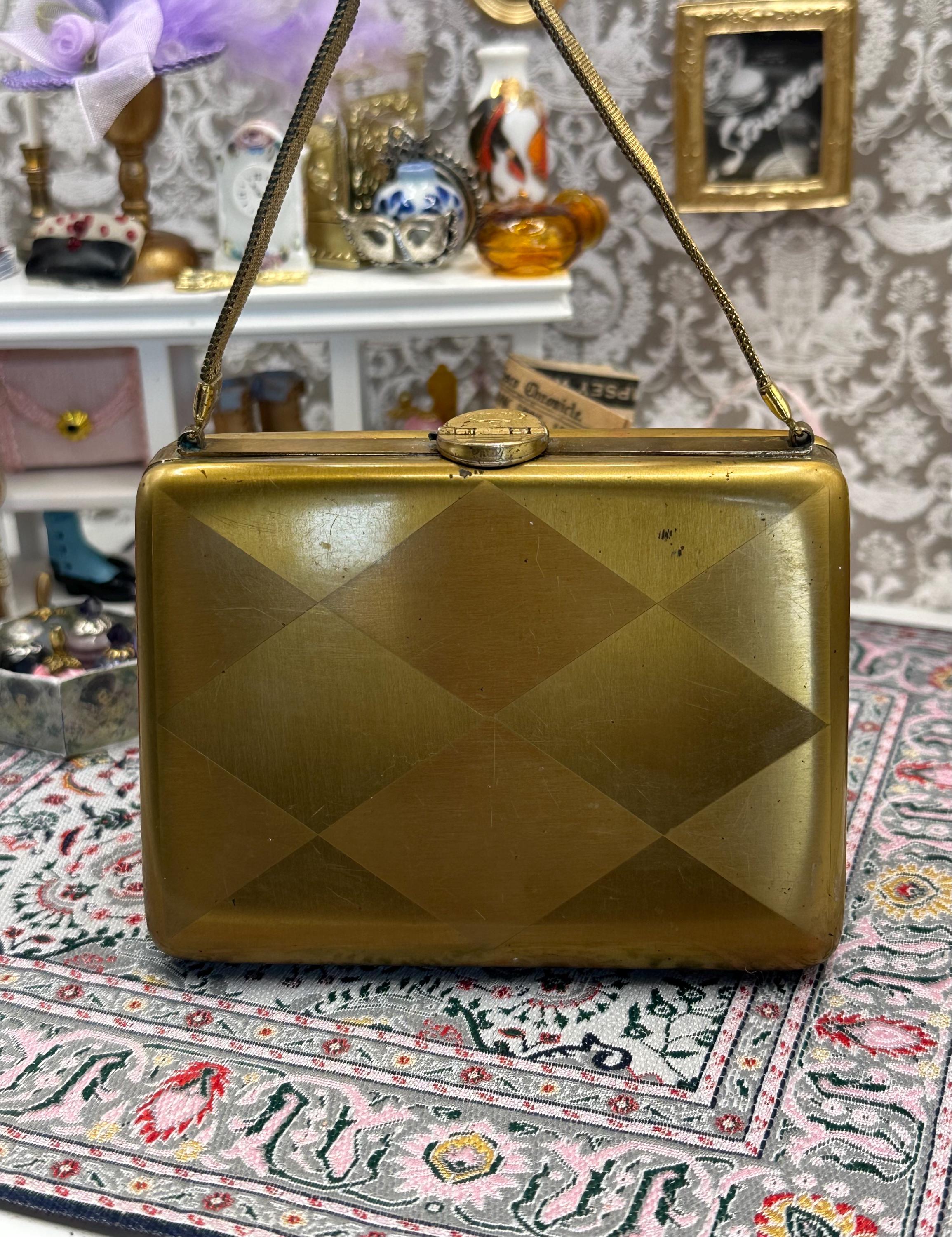 Vintage 1940s Art Deco Minaudière | L.S. Mayer Burlington Party Case with Silk Purse