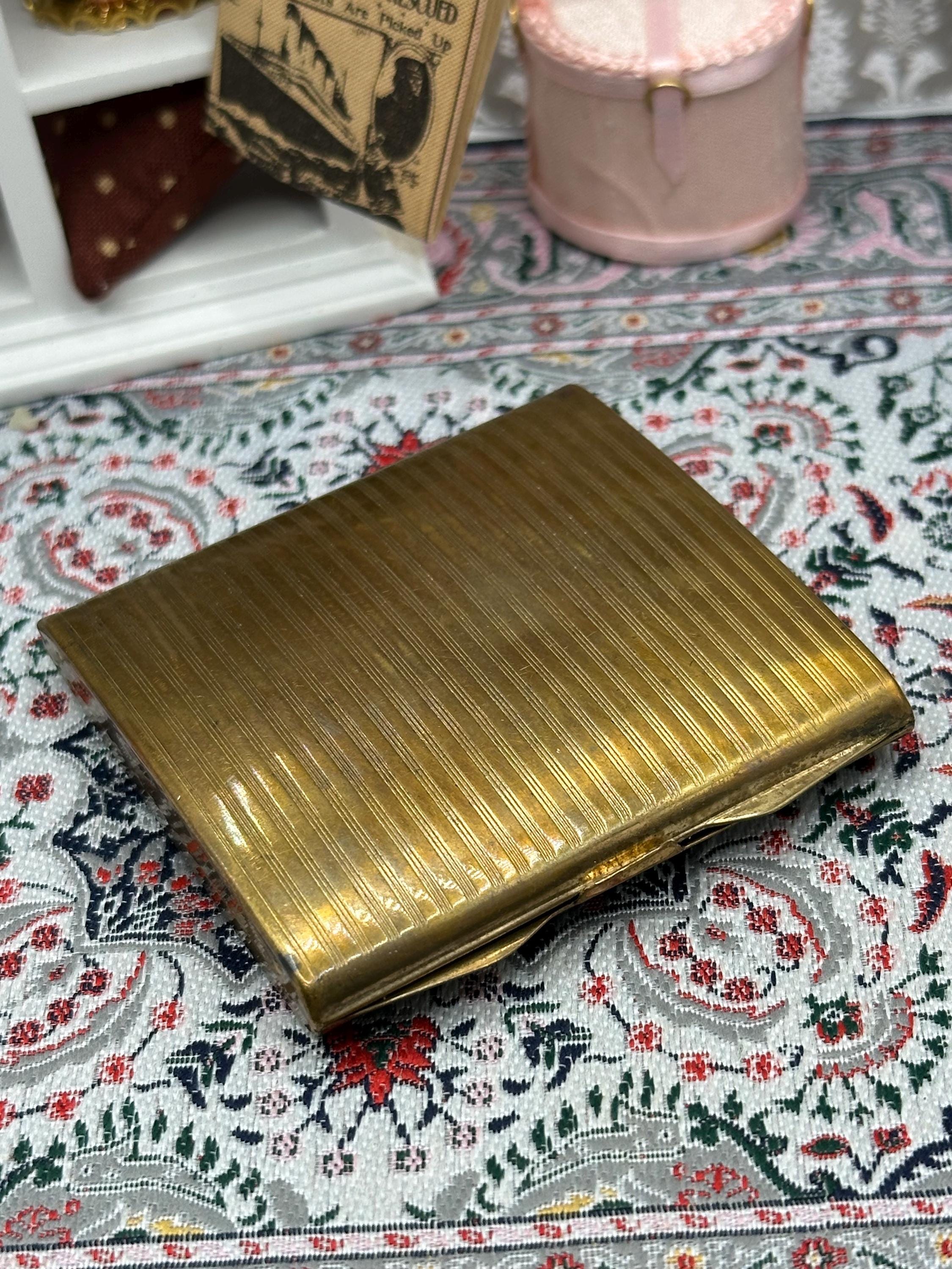 Vintage Stratton Square Powder Compact – Terrier Dog, 2.25" / 5.7cm, Highly Collectible, Black Pouch Included