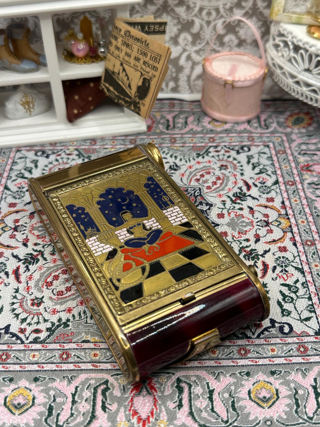 German Art Deco Camera Compact – Vintage Powder Compact with Manicure Set, Rare Collectable