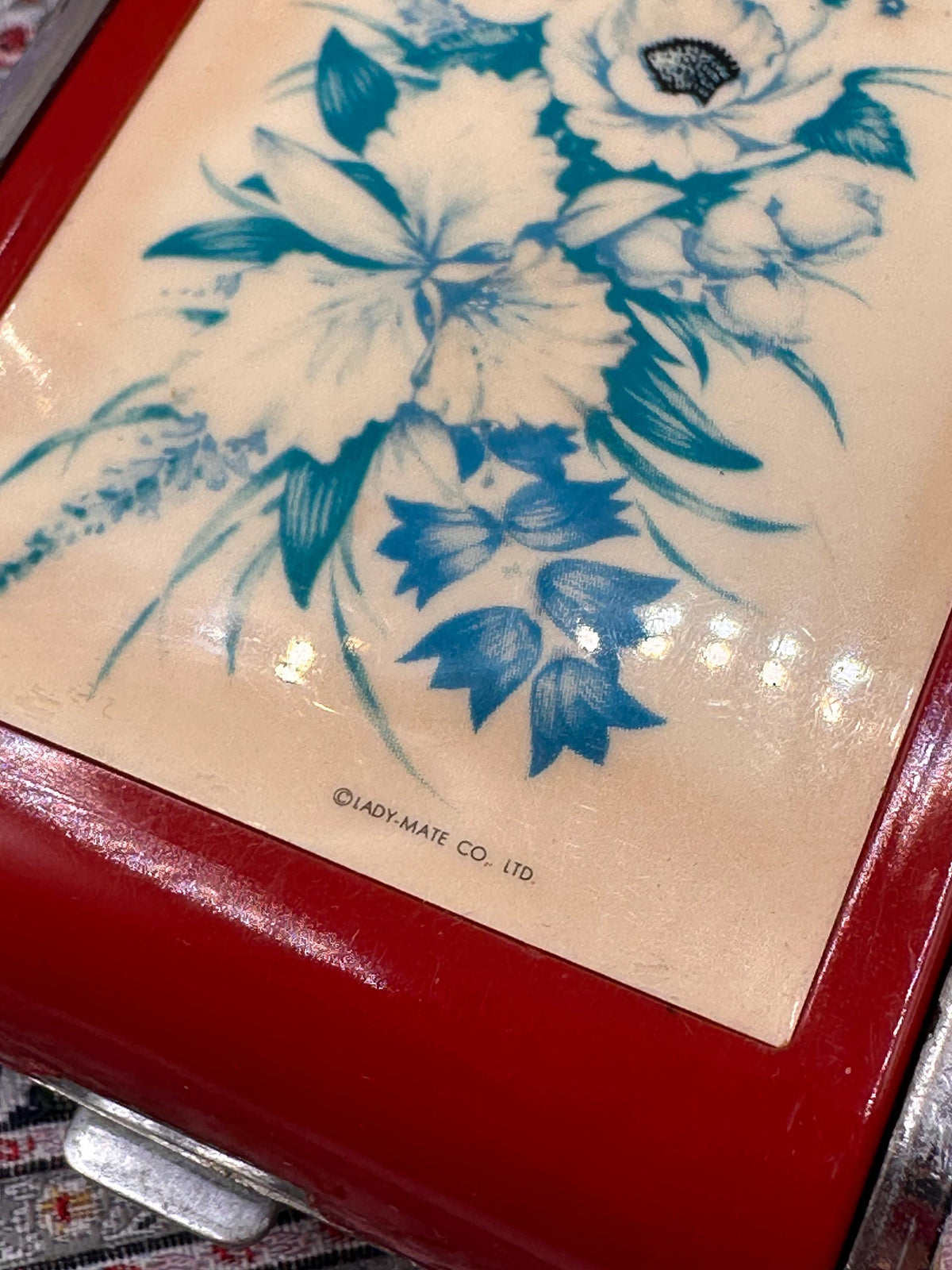 Dandy Mate Silvia Musical Camera Compact – 1960s Floral Vanity Case, Japan