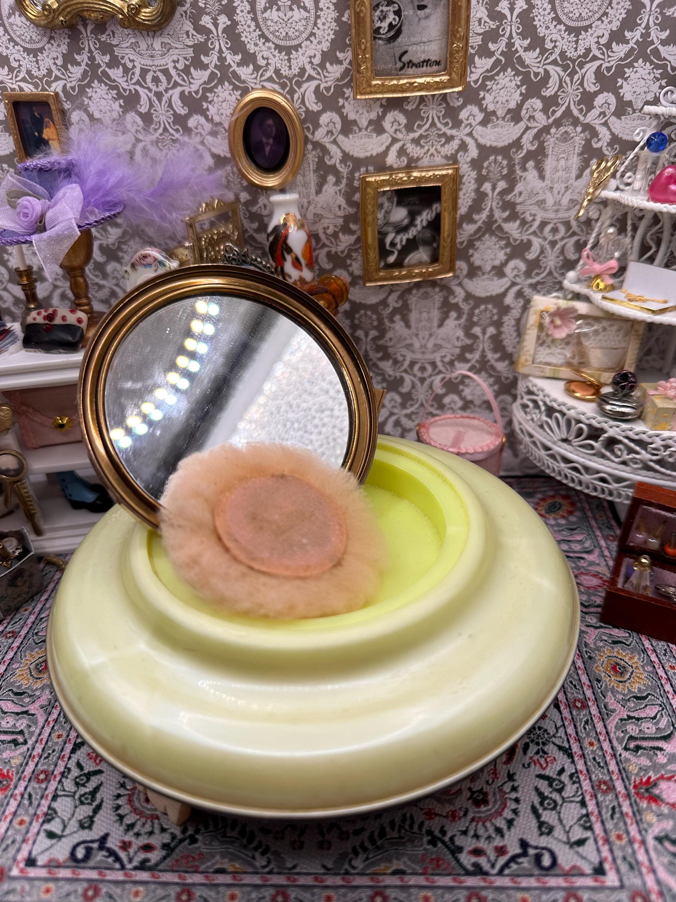 Vintage Yellow Bakelite Musical Powder Pot Bowl – 1950s Vanity Decor