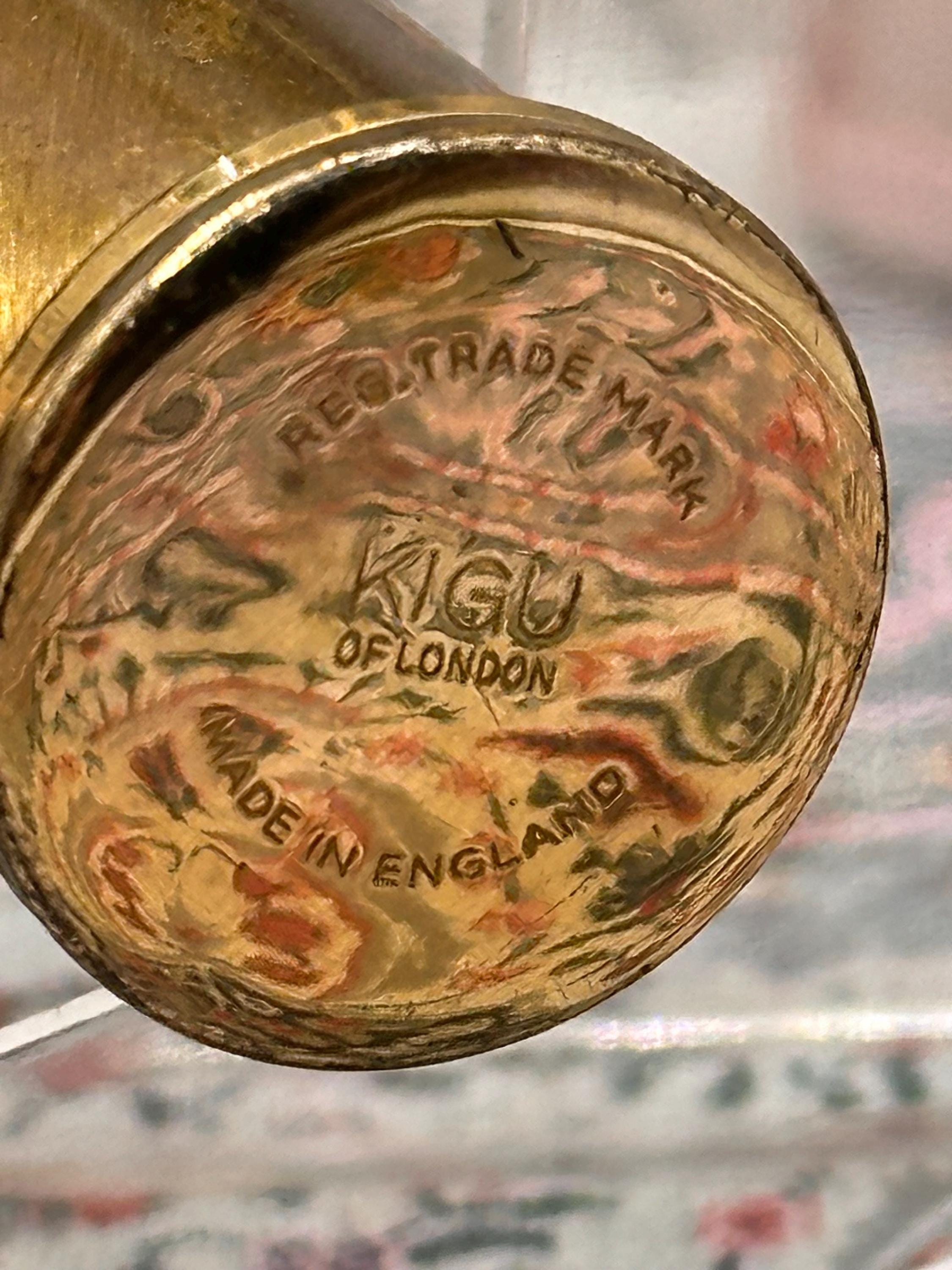 Vintage Kigu Lipview Compact Mirror: Gold Tone, Pink Floral Ceramic, England