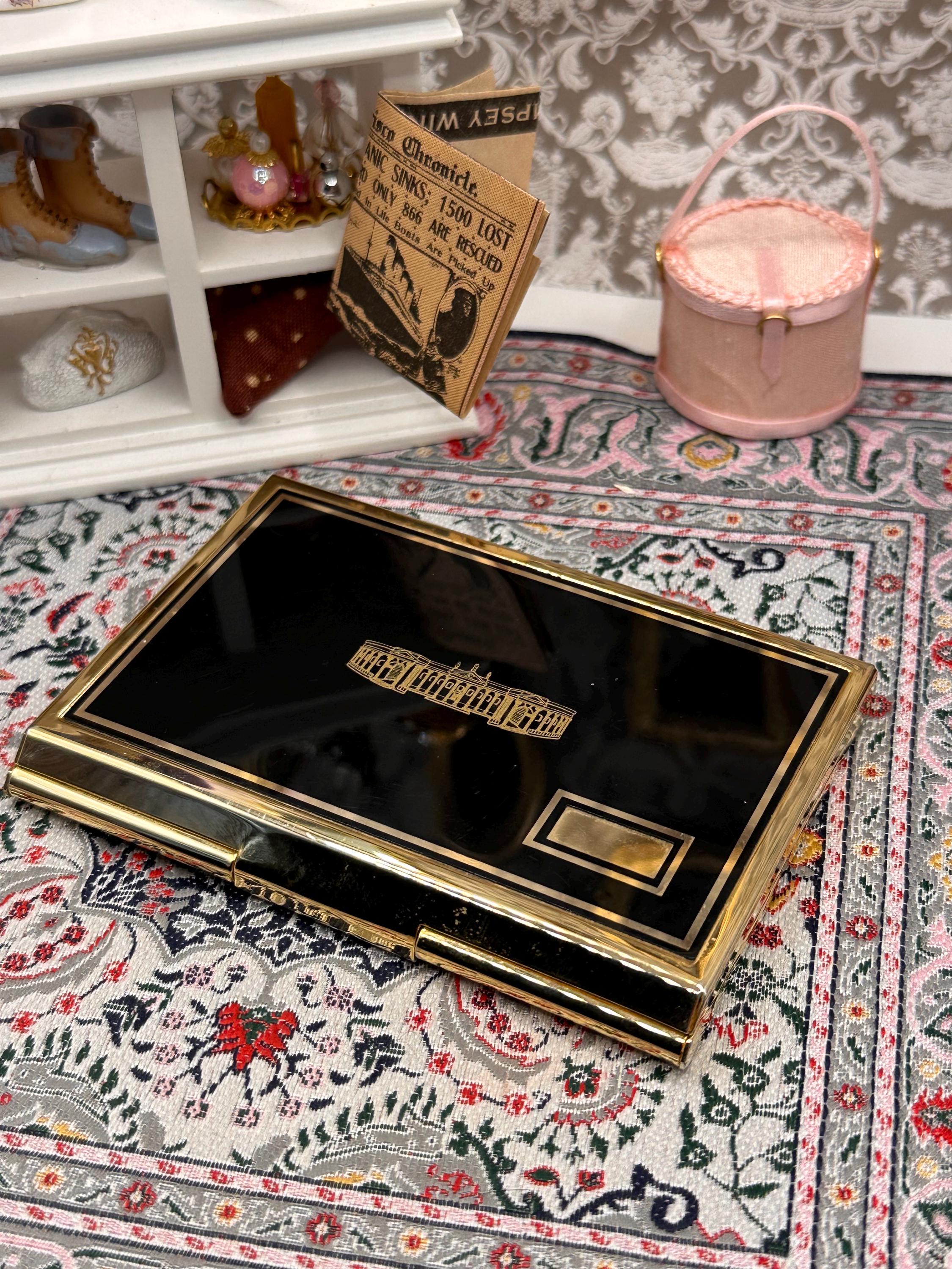 Vintage Stratton Calculator & Business Card Case Gold Tone Working 1970s–1980s
