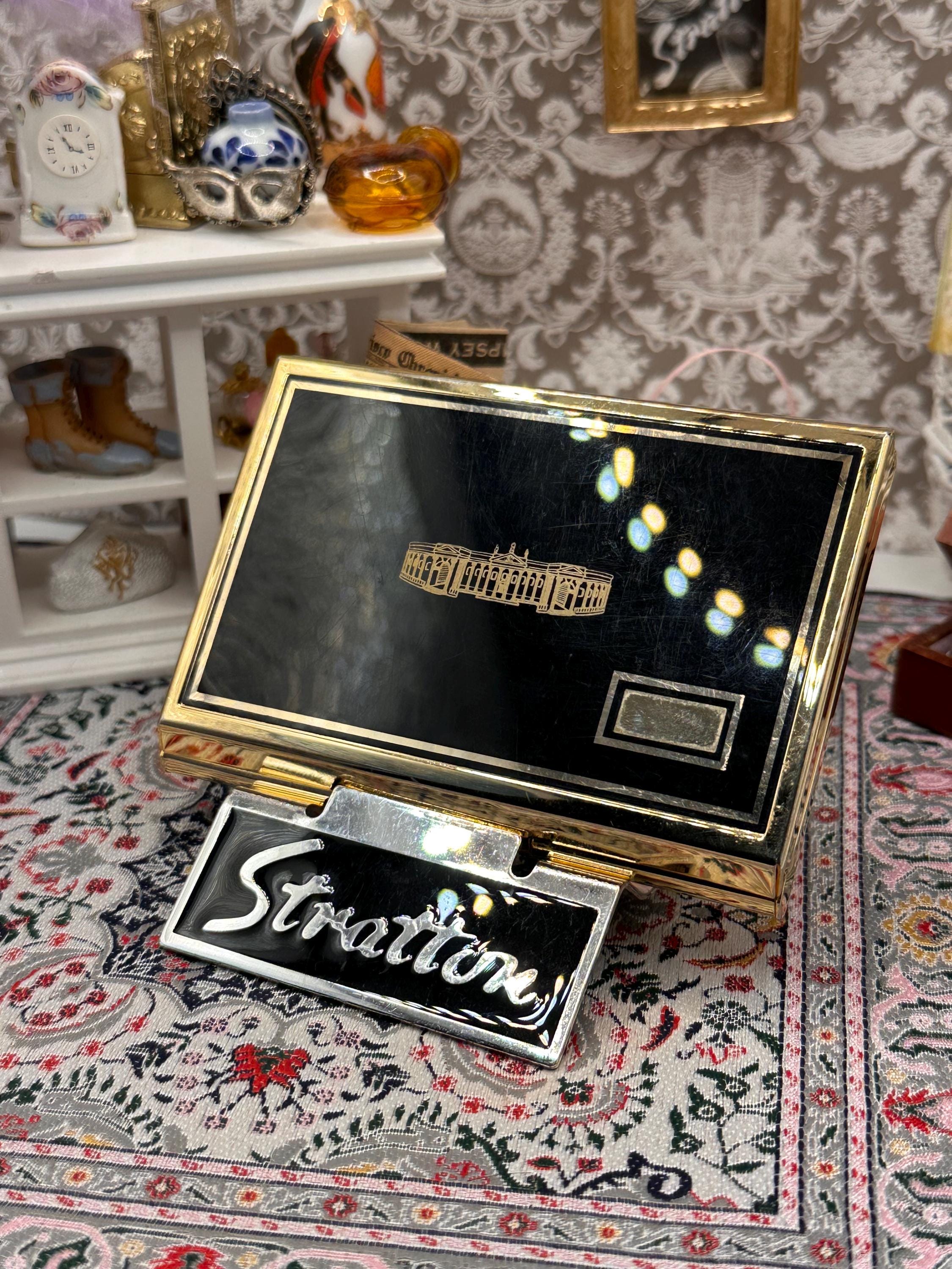 Vintage Stratton Calculator & Business Card Case Gold Tone Working 1970s–1980s