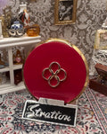 Vintage Stratton Pink Convertible Powder Compact, Original Pouch, Unused, Mid Century England