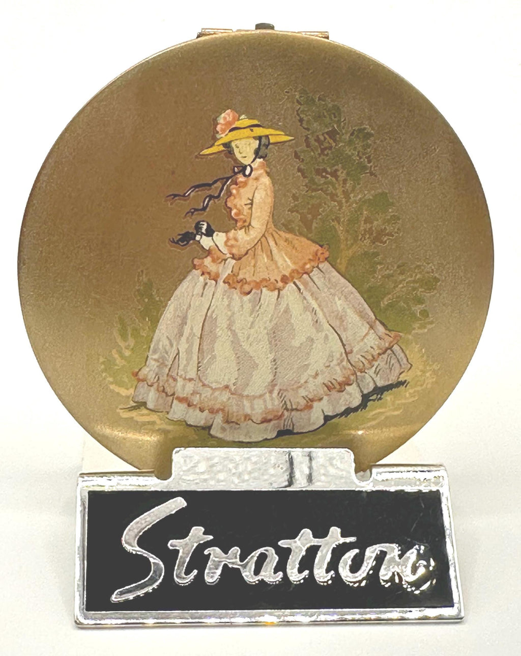 Vintage Stratton Powder Compact – Regency Lady Design, Made in England