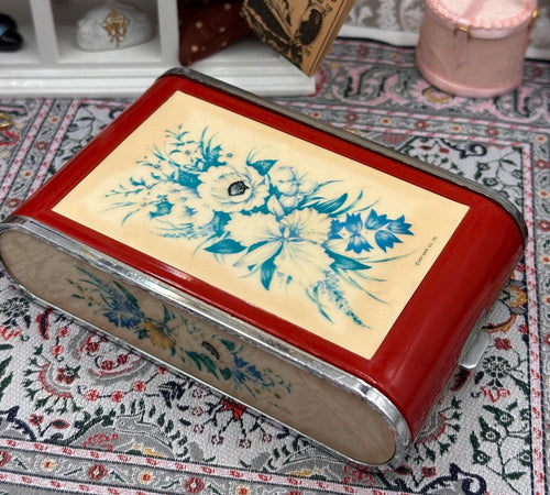 Dandy Mate Silvia Musical Camera Compact – 1960s Floral Vanity Case, Japan