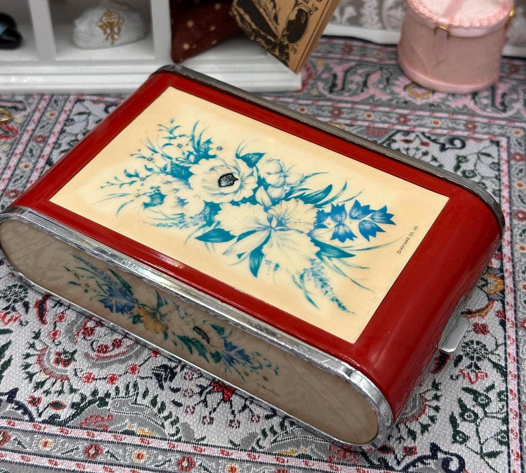 Dandy Mate Silvia Musical Camera Compact – 1960s Floral Vanity Case, Japan