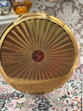 Vintage Stratton Engine Turned Powder Compact – Gold Tone Monogram (A.H.) Made England