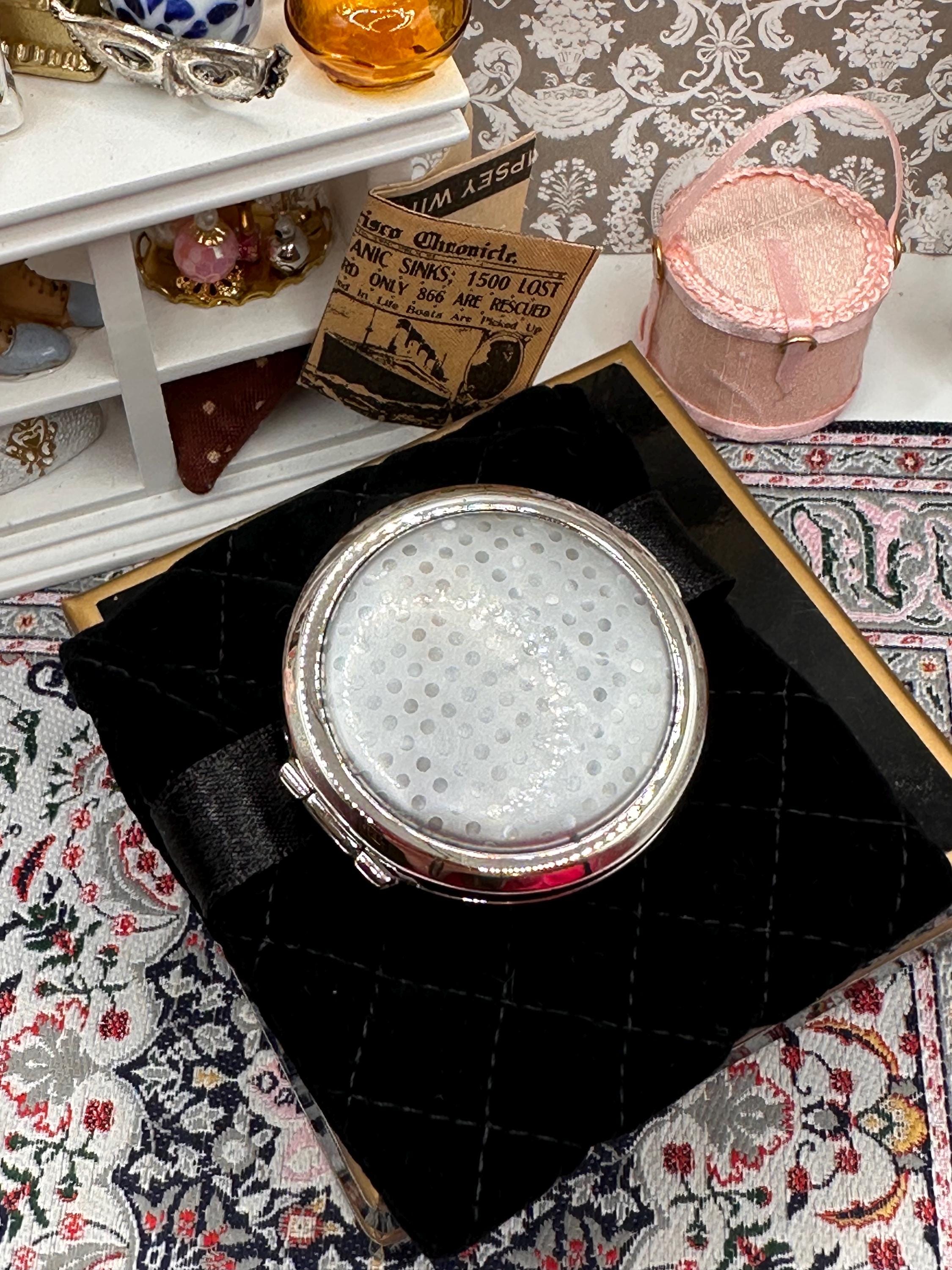 Vintage Stratton Silver Tone Pill Box, Boxed, Engine Turned Lid, 4.5cm
