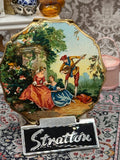 Vintage Stratton Powder Compact 8.5cm Courting Scene Transferware Design Made in England