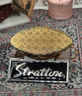 Vintage Stratton Lipview Compact Gold Tone Engine Turned, Mid Century Convertible Compact with mirror