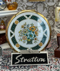 Vintage Stratton Floral Powder Compact – Made in England Mirror