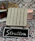 Vintage Stratton Stratnoid Powder Compact: Silver-tone Guilloché, 1930s Vanity