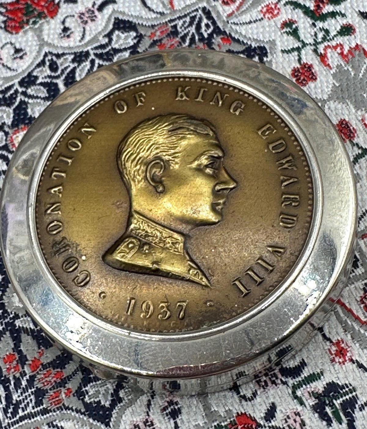 Rare King Edward VIII coronation powder compact 1937 attributed Rachel Original puff Collector’s piece